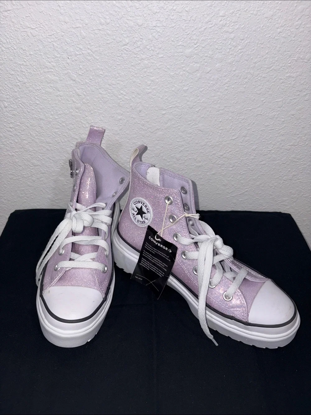 Converse High Top Platform Sneakers - Shimmering Lavender
